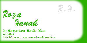roza hanak business card