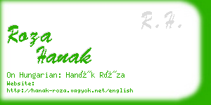 roza hanak business card